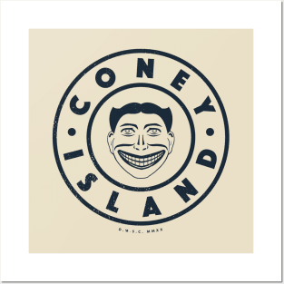 Coney Island, New York - Steeplechase Face Circle Posters and Art